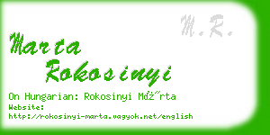 marta rokosinyi business card